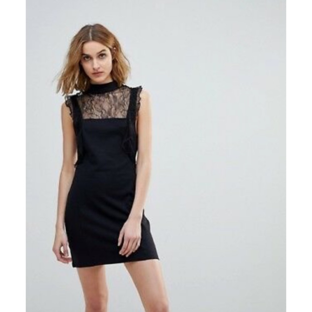 Free People Black Lace Dress